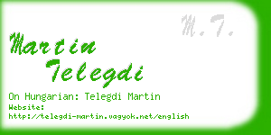 martin telegdi business card